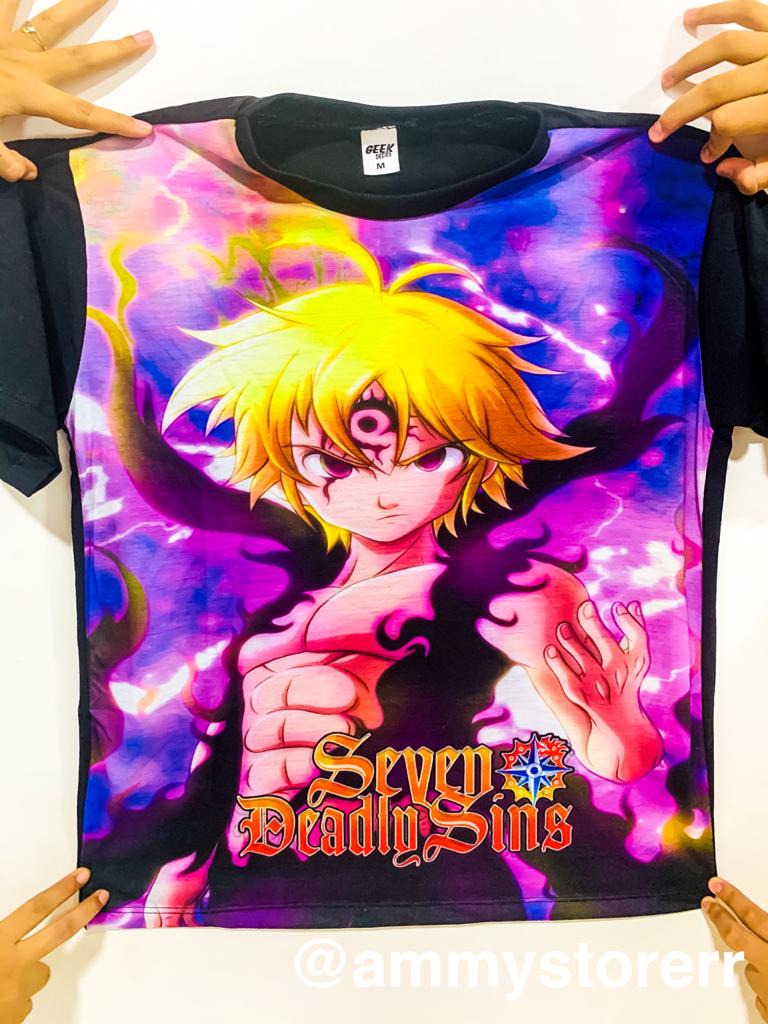 Camiseta Os Sete Pecados Capitais Camisa anime geek