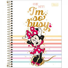 Caderno colegial minnie mouse tilibra
