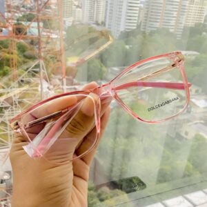 Óculos acetato rosa transparente