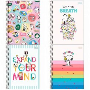 Caderno universitário Snoopy 10 matérias 160 folhas Tilibra