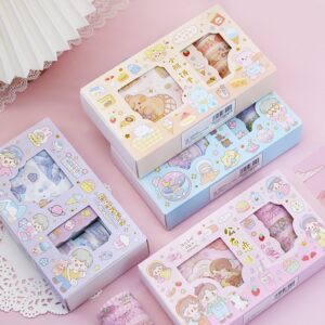 Caixinha washi tapes e adesivos