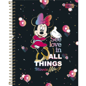 Caderno colegial Minnie 10 matérias 160 folhas Tilibra