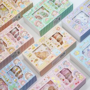 Caixinha washi tapes e adesivos