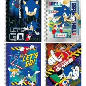 Caderno universitário Sonic 1 matéria Tilibra 80 Folhas