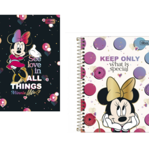 Caderno colegial Minnie 10 matérias 160 folhas Tilibra