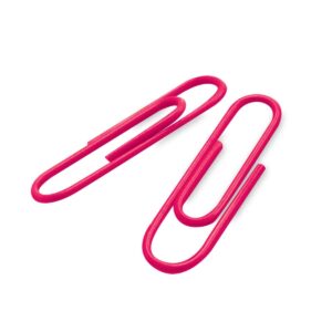Porta clips com ima – 50 clips rosa