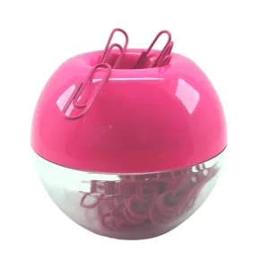 Porta clips com ima – 50 clips rosa