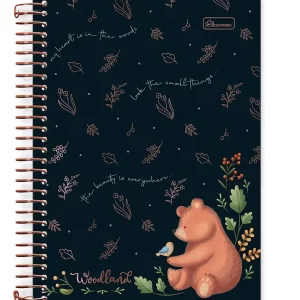 Caderno Colegial Woodland bichinhos Cardesil 10 materias