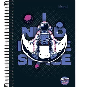 Caderno Colegial Magic Trip Astronauta  Cardesil 10 materias
