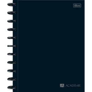 Caderno tilidisco universitário tilibra 10 matérias académie preto