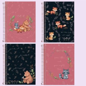 Caderno Colegial Woodland bichinhos Cardesil 10 materias