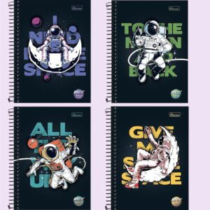 Caderno Colegial Magic Trip Astronauta  Cardesil 10 materias