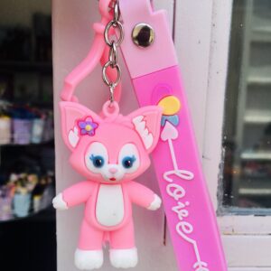 chaveiro gatinho rosa