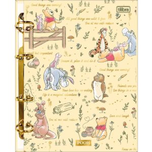 caderno argolado fichario pooh