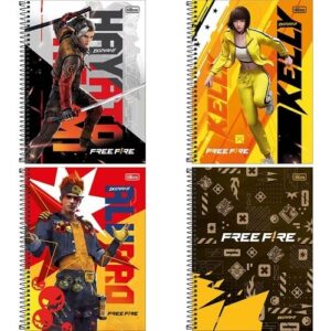 Caderno Free Fire 10 materias
