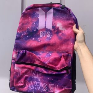 Mochila escolar BTS rosa