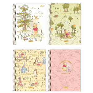 Pooh 10 matérias (Caderno Colegial)