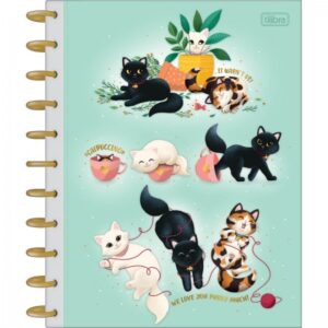 caderno inteligente tilidisco 10 materias gatos