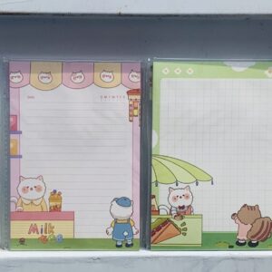 Post it A5 papel de carta gatinhos e coelhinhos
