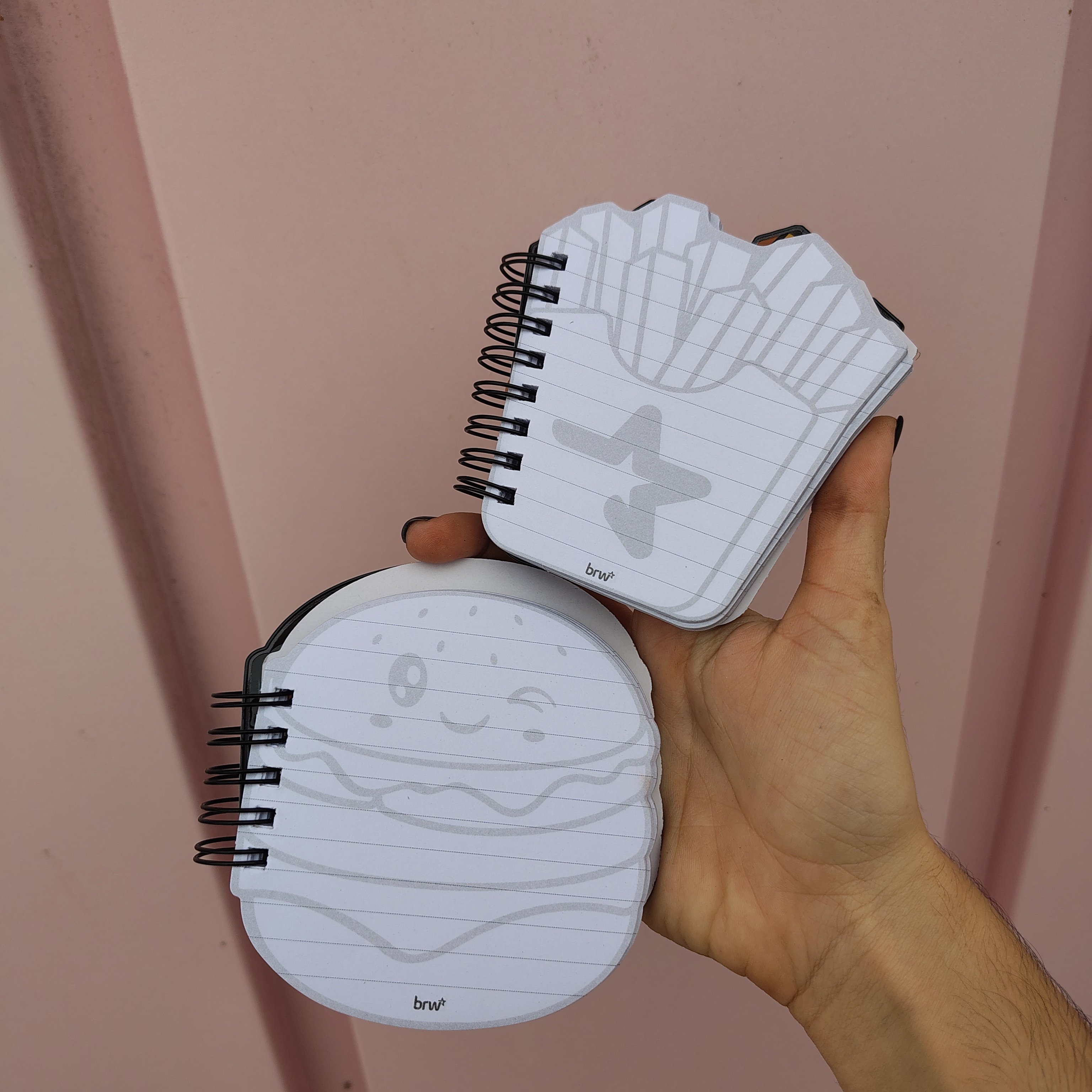 Caderno pequeno formato fast food
