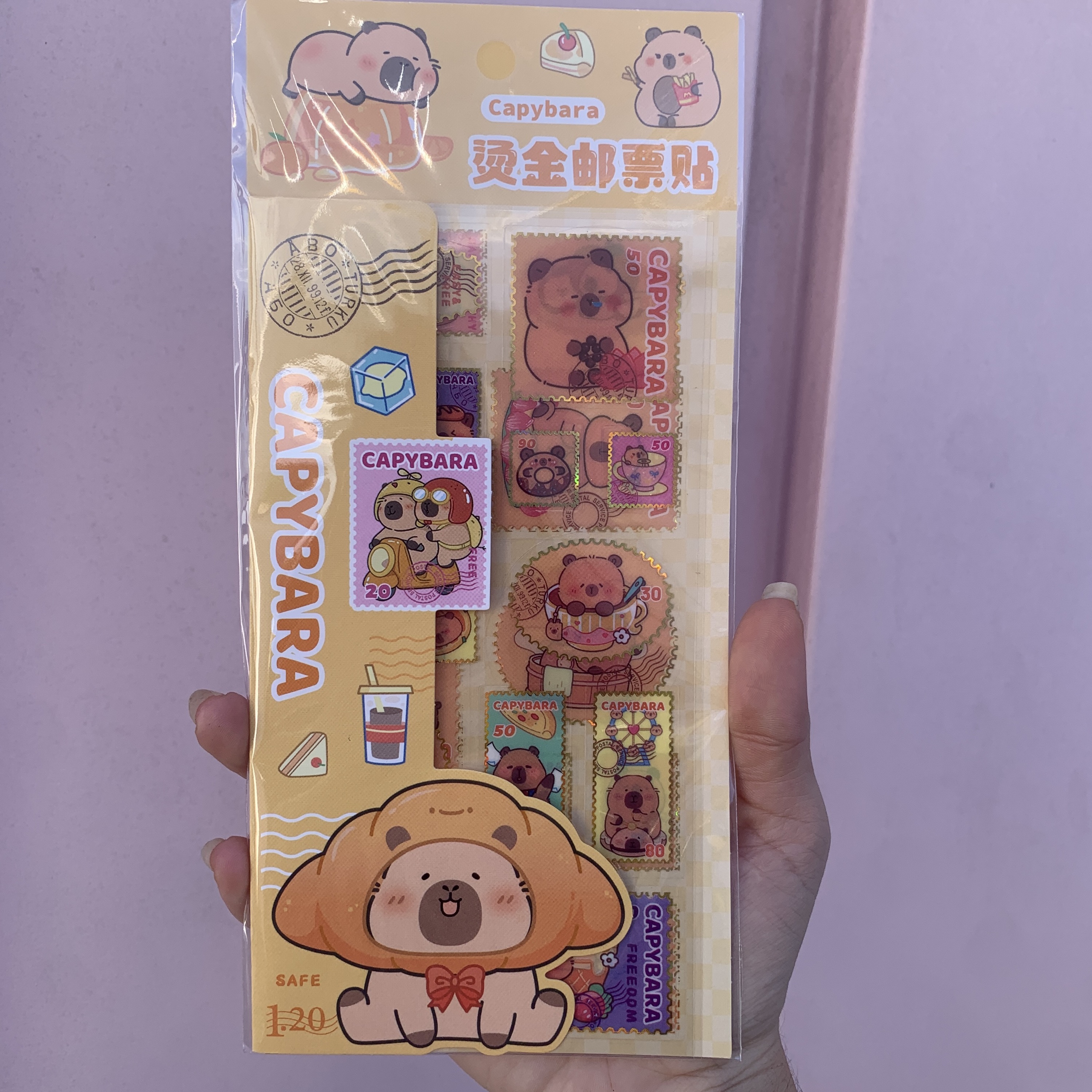 Adesivo de selo capivara