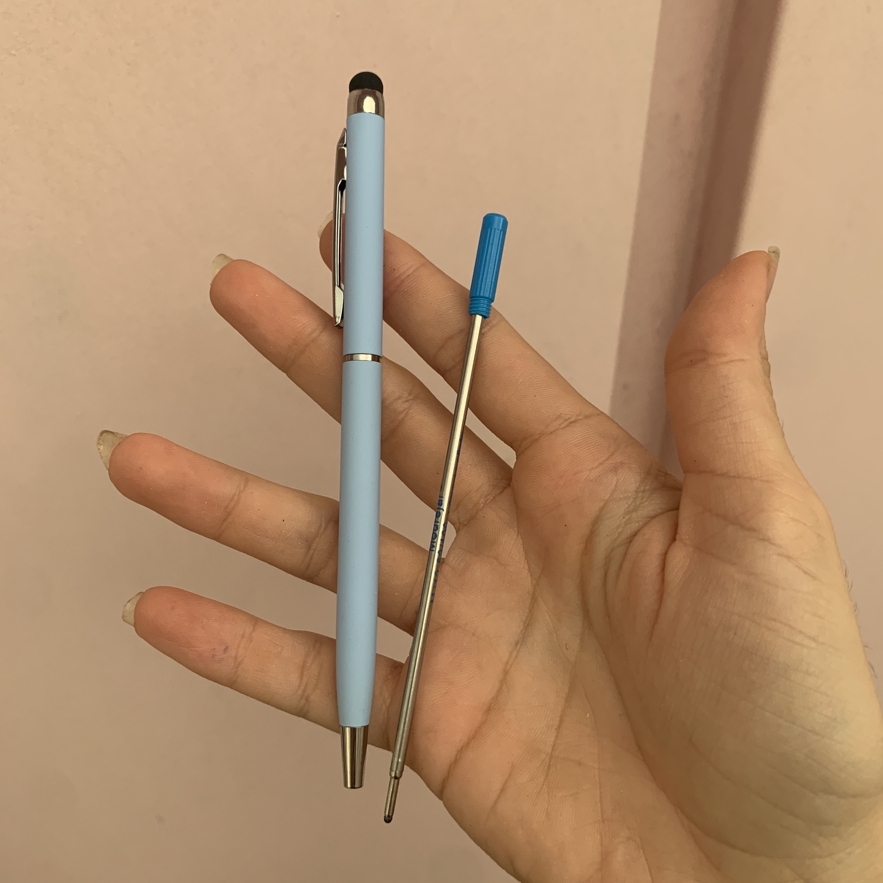 refil azul caneta touch