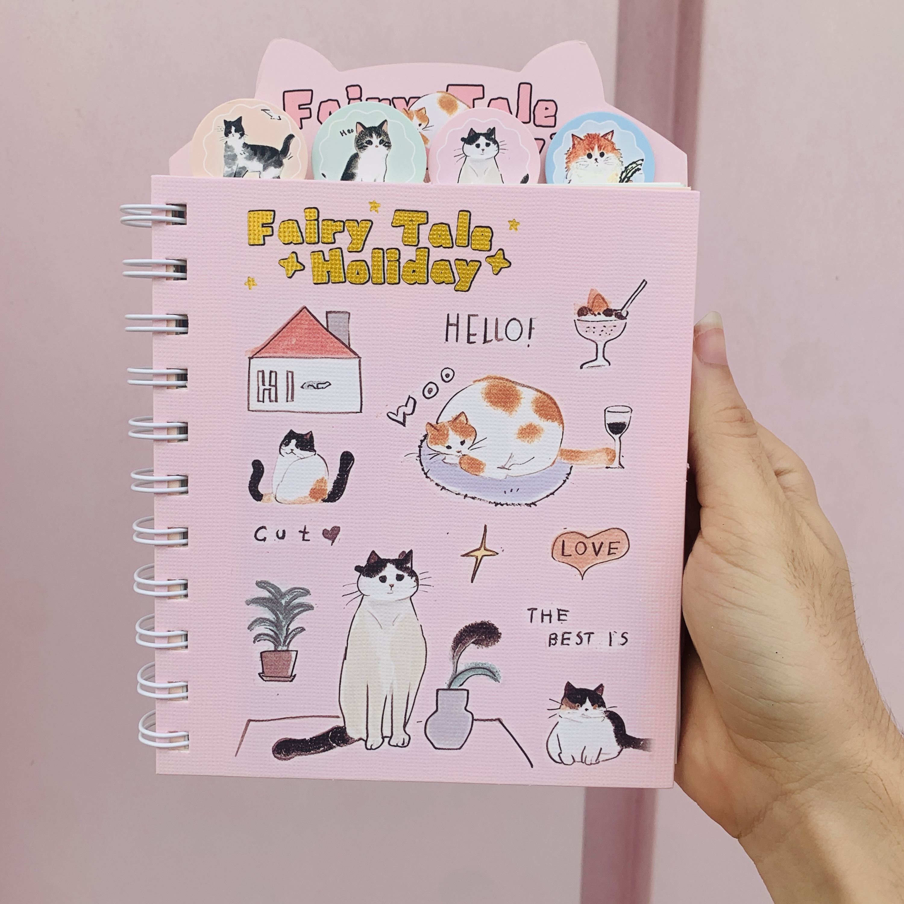 caderno gatinho com divisória